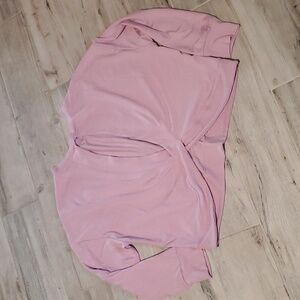 Open Twist Back Womens Purple Lavender Sweatshirt Sm Med Balletcore Athleisure